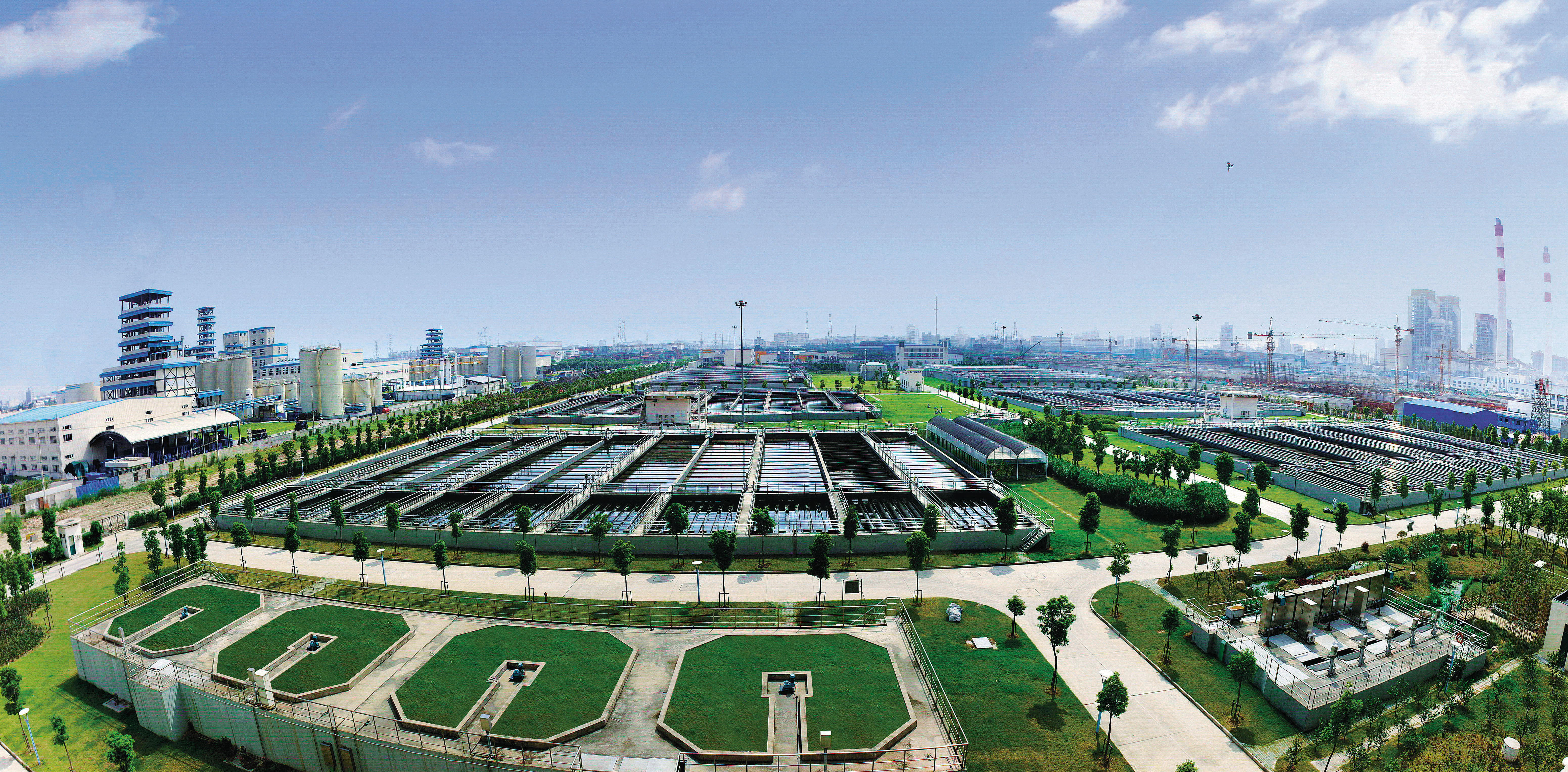 La plus grande usine de traitement des eaux usées en Asie : Usine de traitement des eaux usées de Bailonggang Shanghai